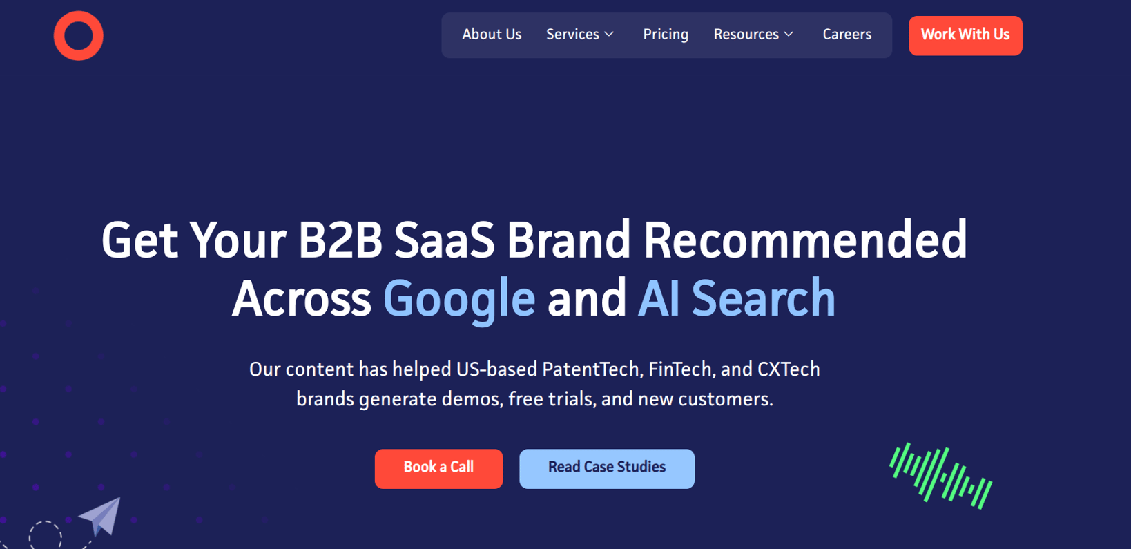 Concurate B2B SaaS content marketing agency website