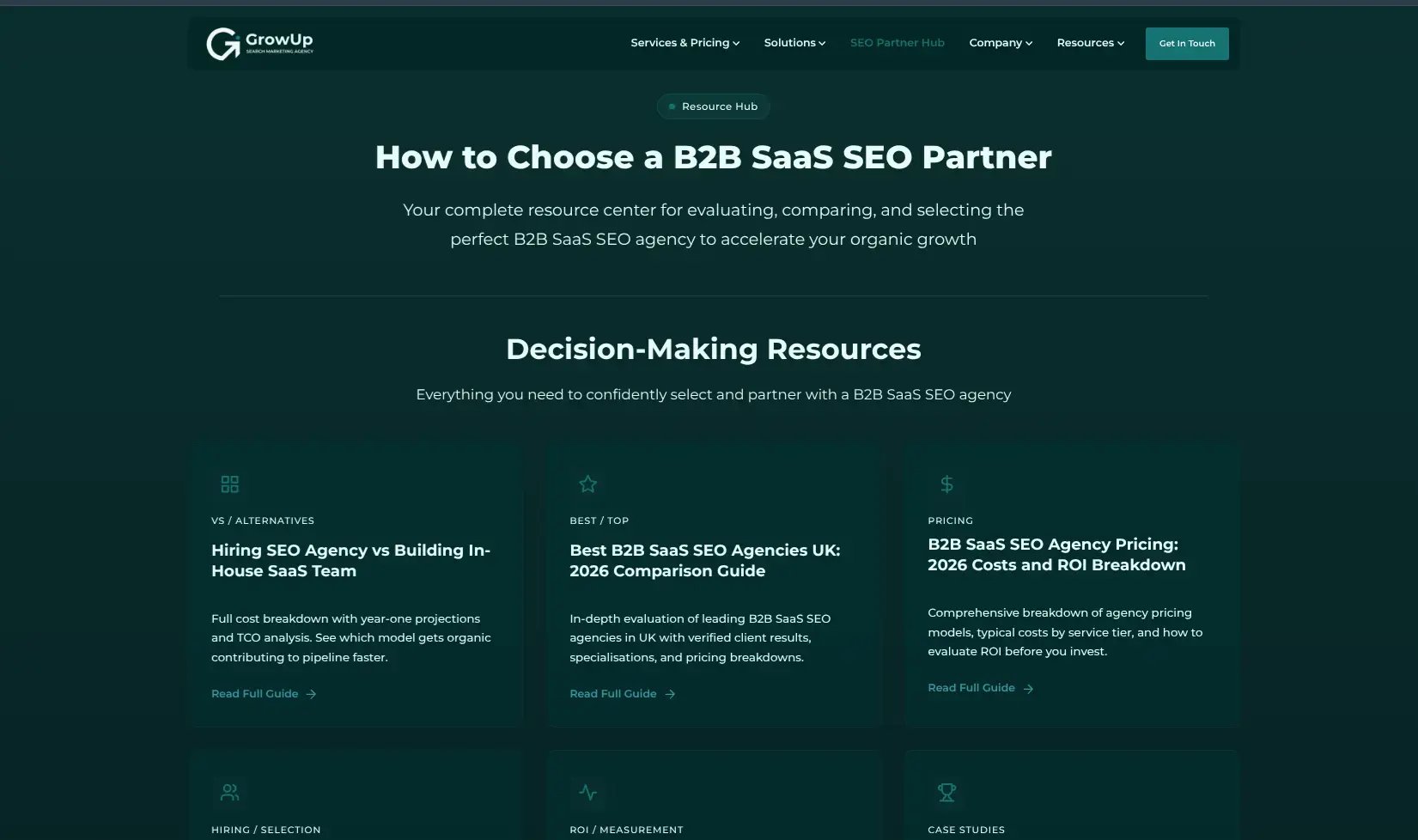 chosing a b2b saas seo partner