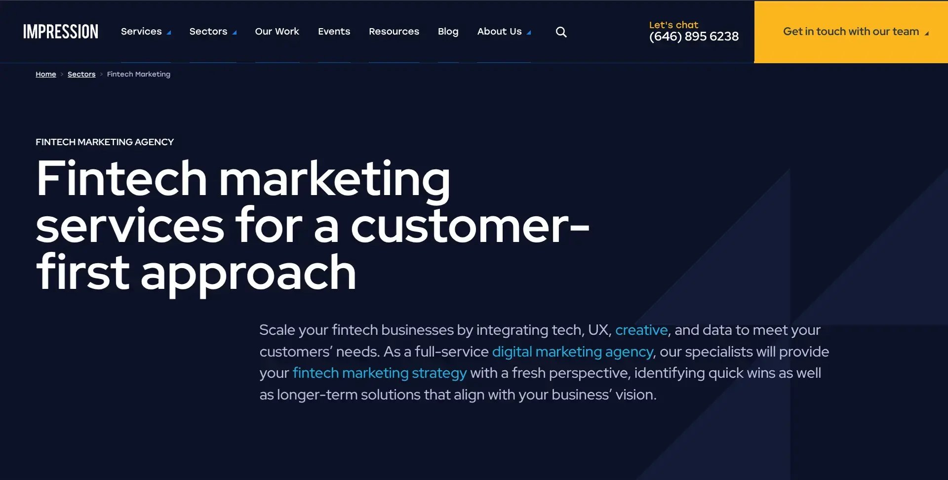 impression fintech marketing agency