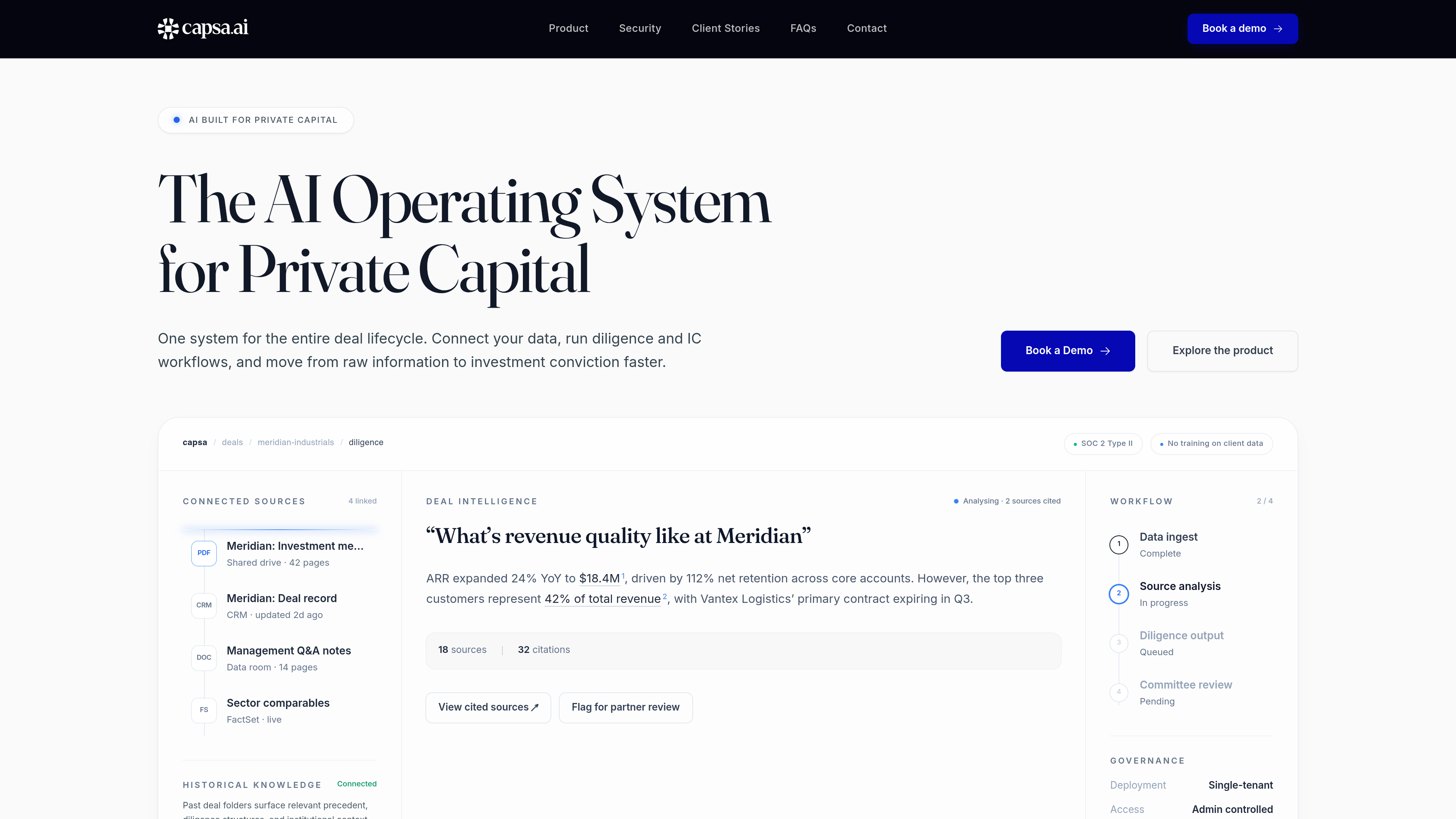 Fintech product marketing site