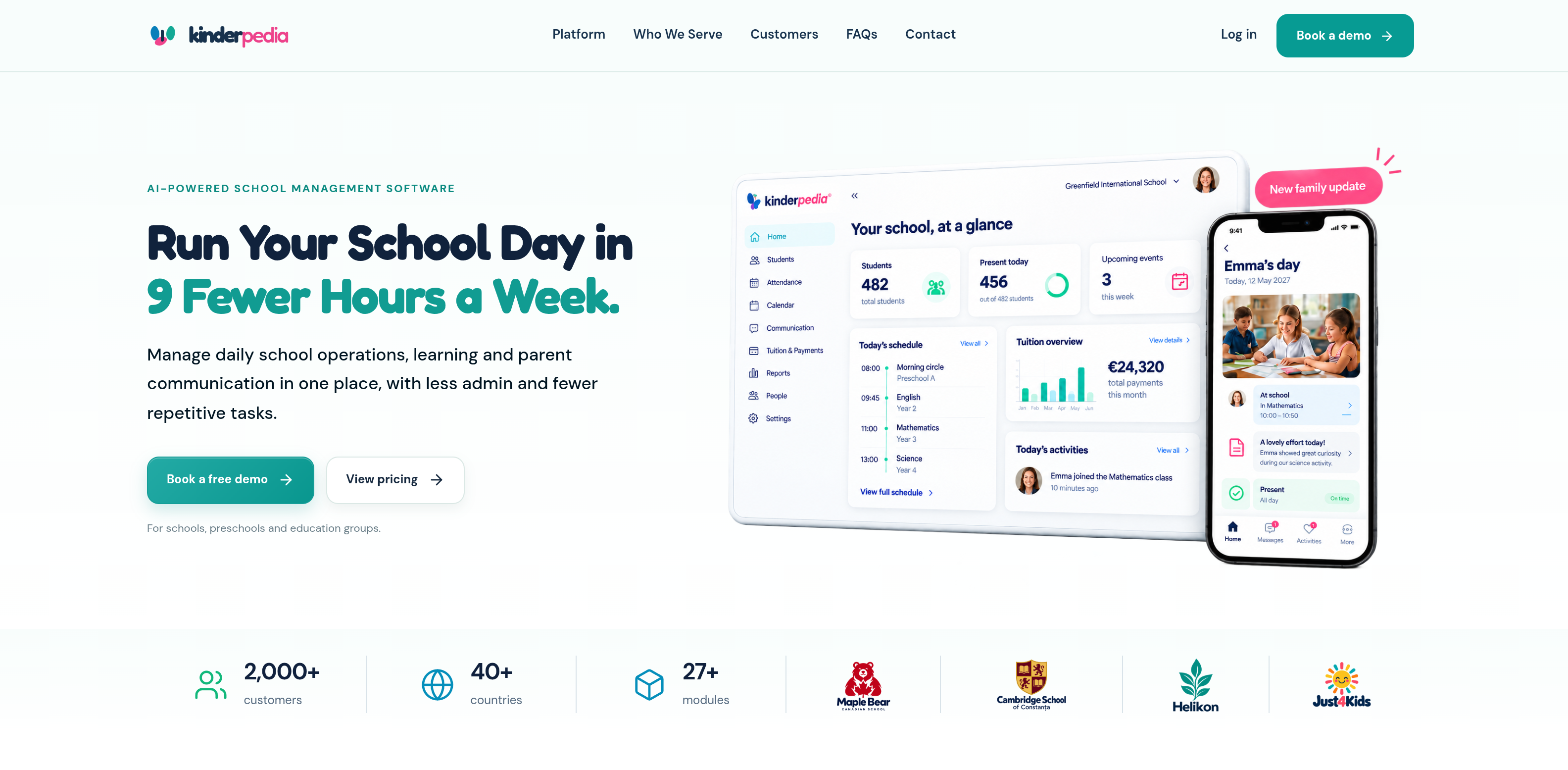 Kinderpedia website design